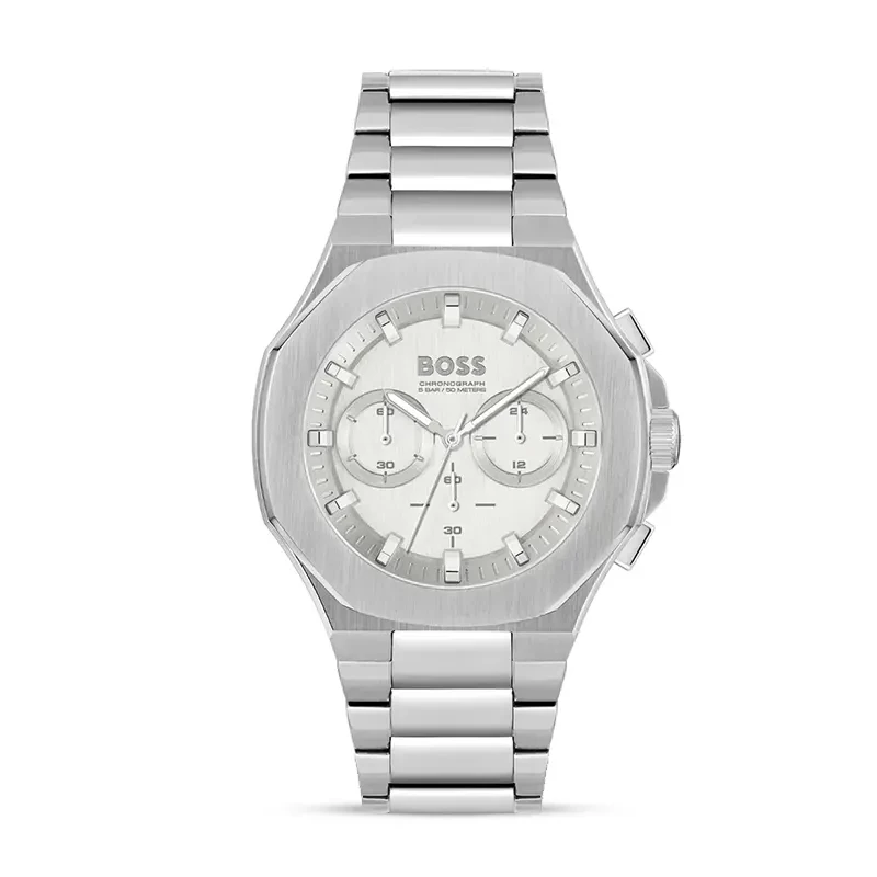 Hugo Boss Taper Chronograph Silver Dial Men's Watch | 1514087